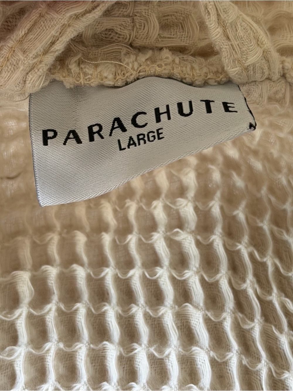 Parachute Waffle Robe - Natural Cream size L - Picture 6 of 6
